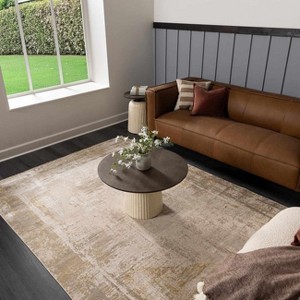 Hauteloom Fahri Luxury Fringed Faux Silk Rug - 1 of 4