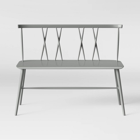 Becket Metal X Back Dining Bench Gray Project 62 Target