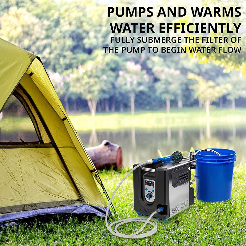 Hike Crew Portable Outdoor Camping Propane Water Heater & Shower Pump, 2 of 8