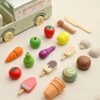 Freniland - Wooden Ice Cream Truck & Fruit Shop Pretend Playset for 2Y+ Educational Toy with Cuttable Fruits, Popsicles, and Storage Crate - 3 of 4