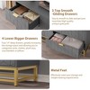 Dresser for Bedroom, 53.5" Wide Dresser Organizer, 7 Drawer with Golden Metal Handle and Legs - 4 of 4