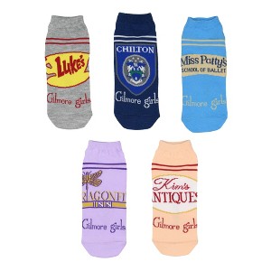 Gilmore Girls TV Series Socks 5 Pack Stars Hollow Low-Cut Womens Socks Size 4-10 Multicoloured - 1 of 3