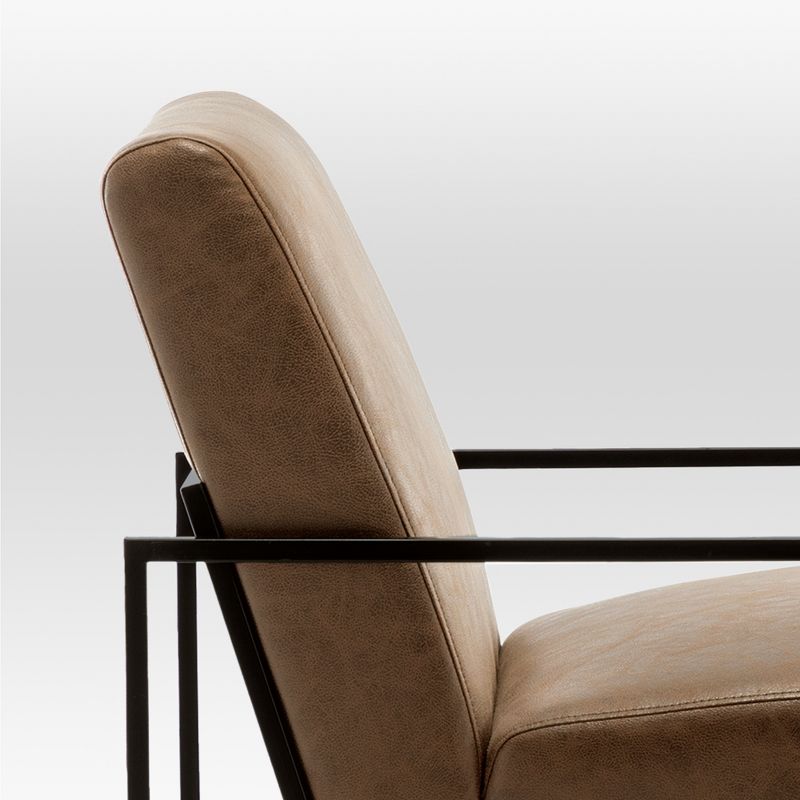 eLuxury Metal Arm Accent Chair, 3 of 15