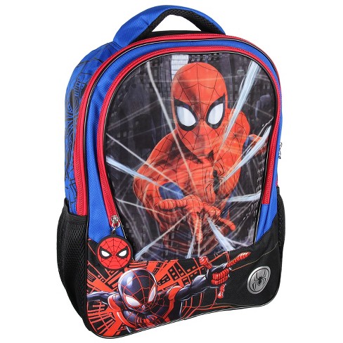 Spider-man Miles Morales Backpack Lunch Box Key Chain Case 5 Pc Set Blue :  Target