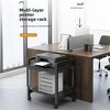 Computer Tower Stand，Large Printer Stand，Metal Holder Cart Under Desk with 360° Rotating Wheels, Mobile Printer Table for Home and Office - 4 of 4