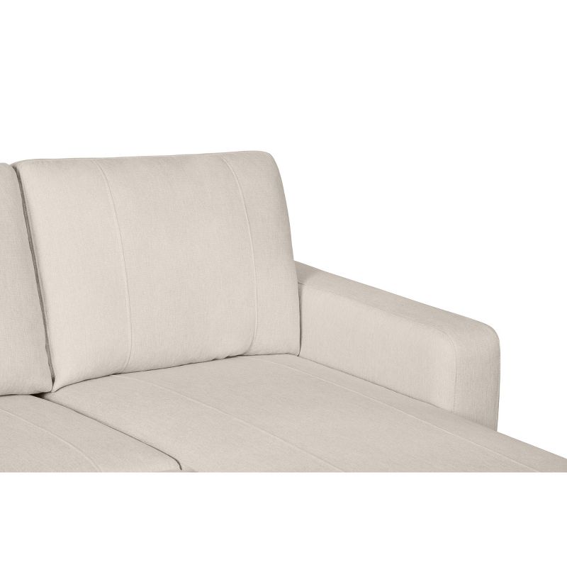 Elaina Fabric Reversible Sectional and Ottoman Cream - Abbyson Living, 6 of 13