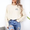 Simply Sage Market Embroidered I Closed My Book To Be Here Garment Dyed Long Sleeve - 3 of 4