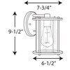 Progress Lighting Gunther 1-Light Medium Wall Lantern in Antique Bronze with Clear Glass Shade - 2 of 2