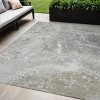 Silver Gray And Taupe Abstract Washable Indoor Outdoor Area Rug - 2 of 4