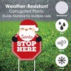 Big Dot of Happiness Jolly Santa Claus - Santa Stop Here Yard Sign - Christmas Welcome Yard Sign - 3 of 4