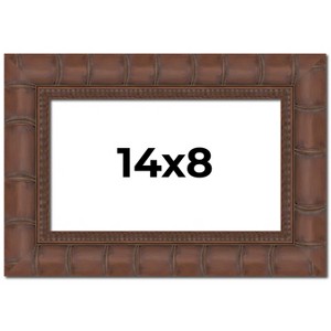 PosterPalooza | 14x8 Wide Bamboo Picture Frame, UV Acrylic, 4 Finishes - Brown, Black, Silver, and Natural - 1 of 4