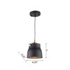 Artcraft Lighting Euro Industrial 1 - Light Pendant in  Matte Black/Harvest Brass - 2 of 2