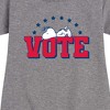 - Peanuts - Vote Snoopy Graphic Short Sleeve Fleece Dress - 2 of 4