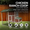 My Backyard Farm Chicken Ranch Coop with PVC Roof, 2 Roosting Bars, 3 Nesting Bays, Pull Out Tray, Hinges, and Vent Window, Dark Red - 2 of 4
