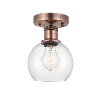Athens - 1 Light Semi-Flush Mount In Industrial Style-8.88 Inches Tall and 6 Inches Wide