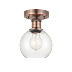 Athens - 1 Light Semi-Flush Mount In Industrial Style-8.88 Inches Tall and 6 Inches Wide - 1 of 1