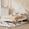 NicBex Twin/Full Velvet Upholstered Platform Bed Frame with Cloud-Shape Headboard for Kids,Wood Slats Support,No Box Spring Needed,Easy Assembly - 2 of 4