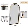 Wooakway Modern Arched Metal Full Length Mirror Bathroom Mirror Decorative Wall Mirror Floor Mirror for Bedroom Living Room - 4 of 4
