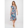 WEST K Women's Emma Ruched Midi Faux-Wrap Dress - 2 of 4