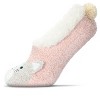 Memoi Women's Kitty Embellished Plush Lined Slippers Blush S-M - 2 of 4