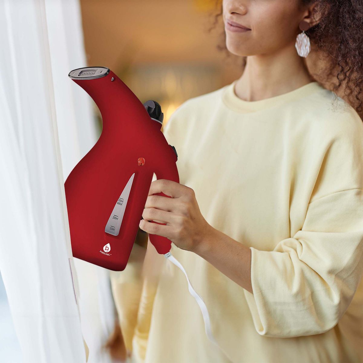 Pursonic 300ml Handheld Fabric Fast 2 Minute Heat-up Powerful Travel Clothes Garment Steamer - thumbnail 8