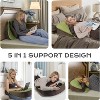 Hachikiko Ergonomic Wedge Pillow - Handbag Design Lap Support for Gaming/Reading, Adjustable Headrest, Green Velvet (Large) - 4 of 4