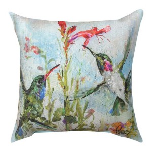 Hummingbird Print Pillow – 18 Inch Climaweave by Manual Woodworkers and Weavers - 1 of 3