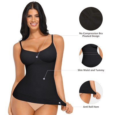 Feelingirl Women's Seamless Slimming Tank Top Compression Cami Suppotive Camisole Top