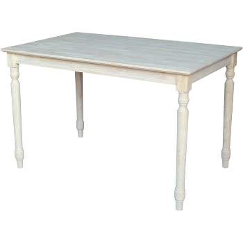 International Concepts Solid Wood Top Table - Turned Legs