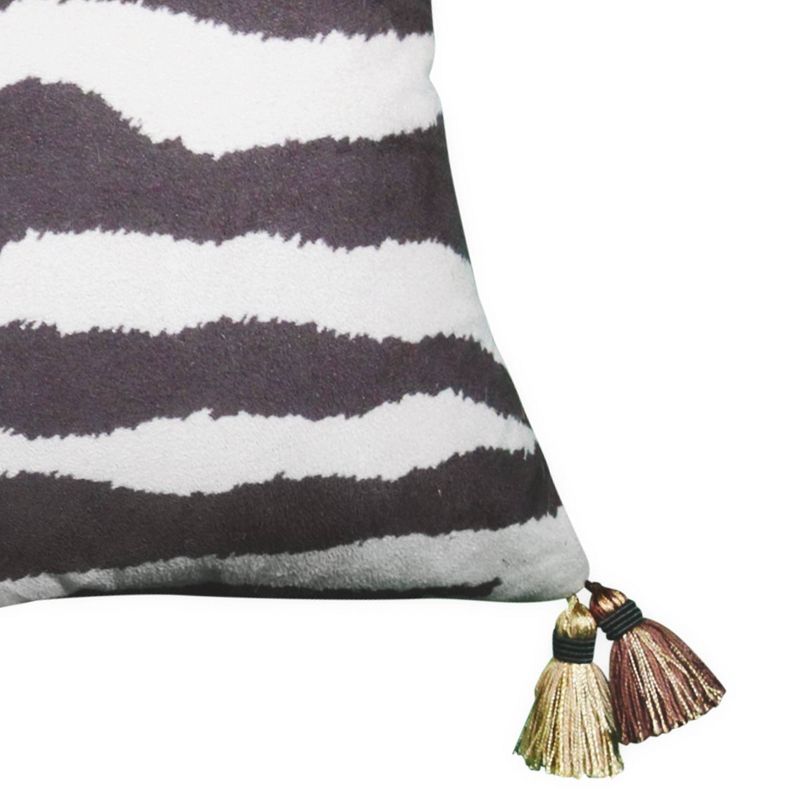 14&#34;x26&#34; Oversized Faux Suede Animal Print Reversible Lumbar Throw Pillow Brown - Edie@Home, 5 of 9