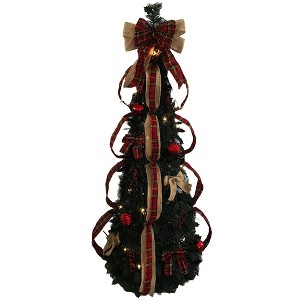 BrylaneHome 4.5 Ft Fully Decorated Pre-Lit Pop-Up Christmas Tree - 1 of 4