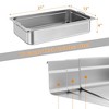 6 Pack Full Size Food Pan, Deep Commercial Catering Hotel Pans with Handles, NSF Certified, Stainless Steel Anti-Jamming Steam Table Pan - 2 of 4