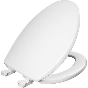 Mayfair by Bemis Toilet Seat,  Elongated White Plastic - 1 of 4