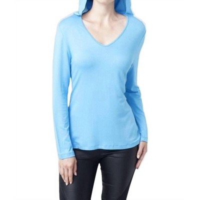 Women's Hooded V-Neck Top - ANGEL