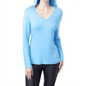 Women's Hooded V-Neck Top - ANGEL - 1 of 2