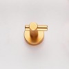 Munora Round Base Wall Hook, Brushed Gold Aluminum, 2-Pack for Entry, Wardrobe, Bathroom - 3 of 4