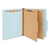Universal Six-Section Pressboard Classification Folders, 2.5" Expansion, 2 Dividers, 6 Fasteners, Letter Size, Light Blue, 20/Box - 2 of 4