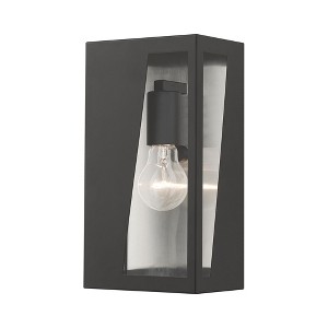 Livex Lighting Forsyth 1 - Light Wall Light in  Black/Brushed Nickel - 1 of 4