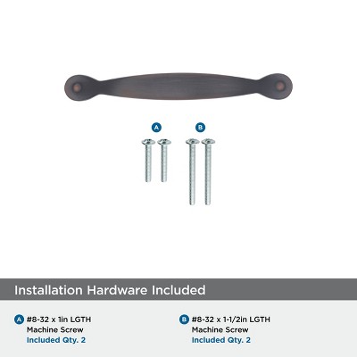 Oil-Rubbed Bronze Traditional Cabinet Pull with Mounting Hardware