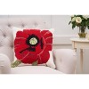C&F Home 18" x 18" Poppy Hooked Pillow - 2 of 3