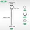 Unique Bargains Stainless Steel Durable Rust-Resistant Eyebolts with Nuts Washers Male Screw for Fastening 10 Pcs - 3 of 4