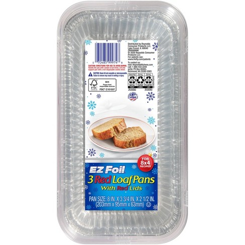 EZ Foil Holiday Loaf Pan - 2lbs/3ct - Red