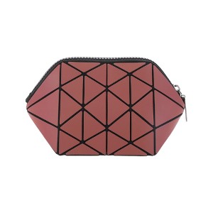Unique Bargains Women's Geometric Shell Makeup Bag 1 Pc - 1 of 3