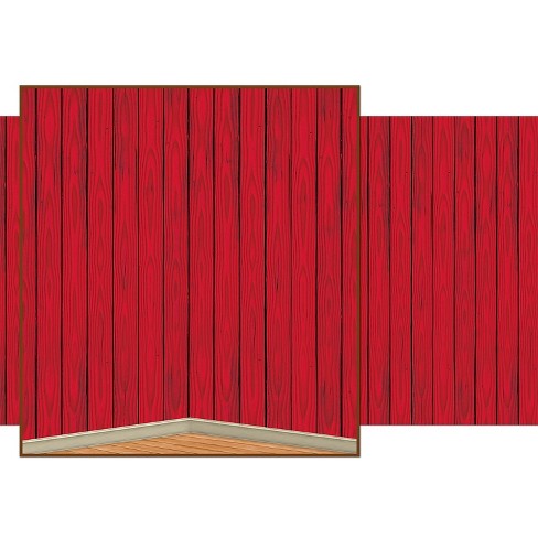 Beistle 4' x 30' Red Barn Siding Backdrop 52057 - image 1 of 1