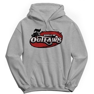 Woo Men's World Of Outlaws Logo Long Sleeve Graphic Cotton Sweatshirt Hoodie - 1 of 4