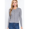Slickblue Women's Long Sleeve Crew Neck Cardigan, Classic Knit Layering Sweater, 4 Color Options, Size S-L - 2 of 4