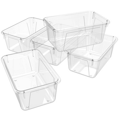5pk Small Cubby Bin Clear - Storex