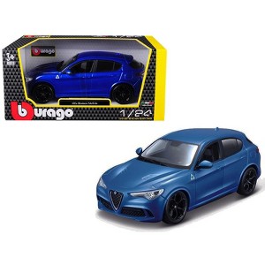 Alfa Romeo Stelvio Quadrifoglio Blue 1/24 Diecast Model Car by Bburago - 1 of 4