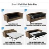 81.5" Polyester 3-Seater Sofa Bed with Memory Foam Mattress - 4 of 4