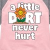 Girls' - Instant Message - A Little Dirt Never Hurt Shirt Tail Raglan Graphic T-shirt - 2 of 4